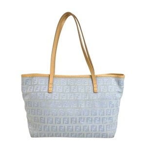 FENDI blue Canvas tote